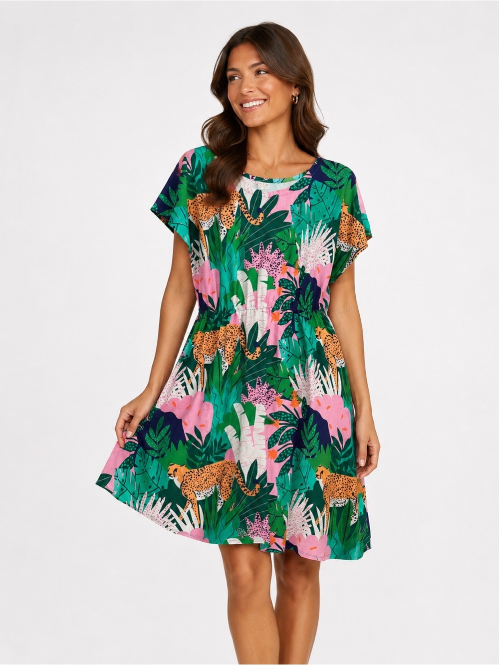 Karla cola Australia Tropical Jungle Print tee Dress